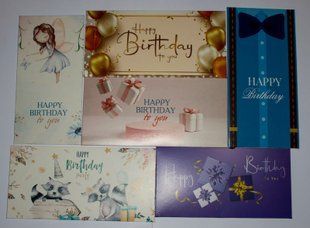 Конверты для денег &laquo;Happy Birthday&raquo;, K9 Конверты для денег &laquo;Вітаю&raquo;, K6 фото