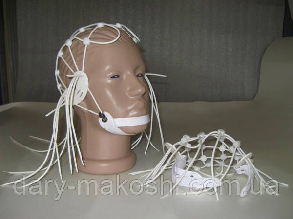 Шолом для ЕЕГ електродів (силікон) дорослий/дитячий на липучці шолом еег, шлем ээг, фото